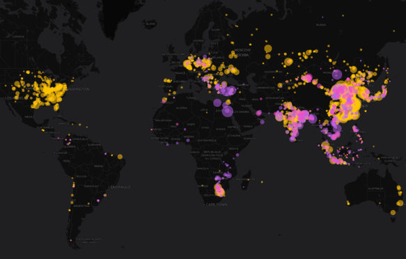 Map of the world's coal power plants