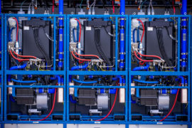 The fuel cell in Europe's largest grid-connected hydrogen power plant.
