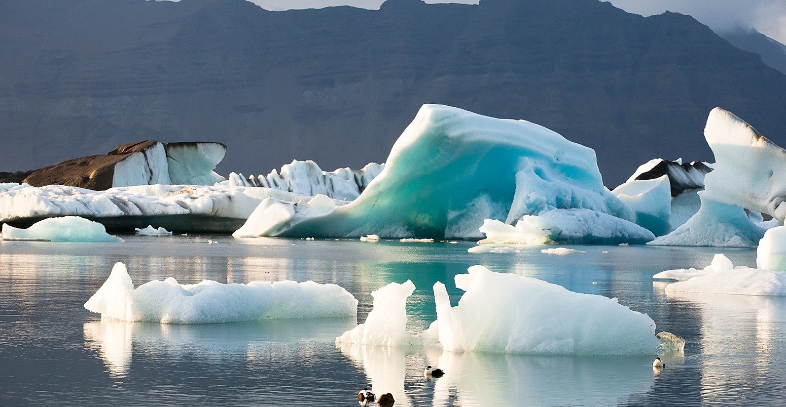 Melting icebergs in the Arctic