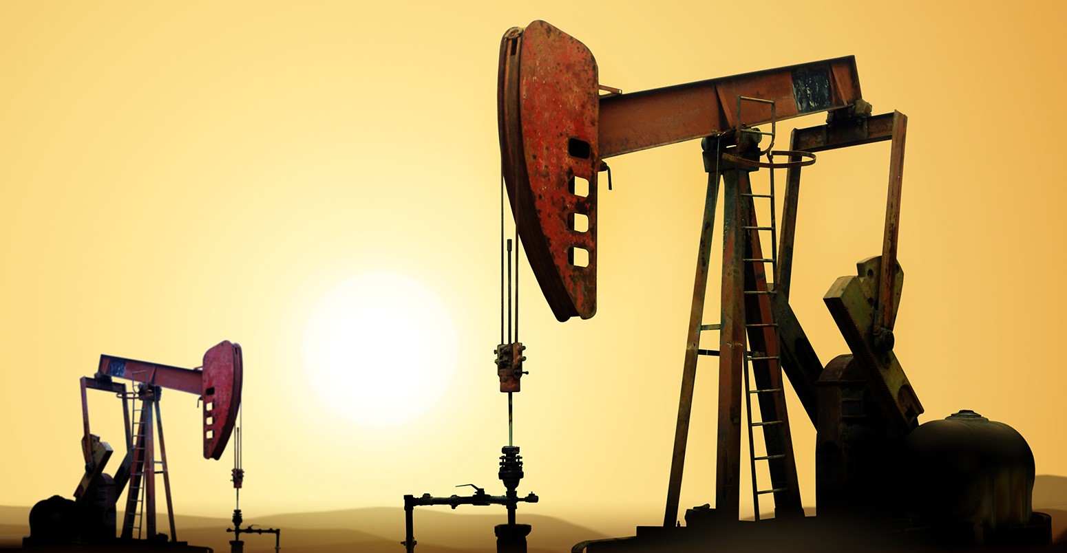 Oil pumps in deserted district