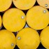 Stacked yellow oil barrels