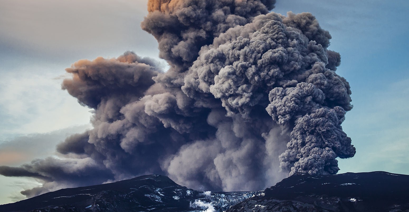Volcano erupting in Iceland