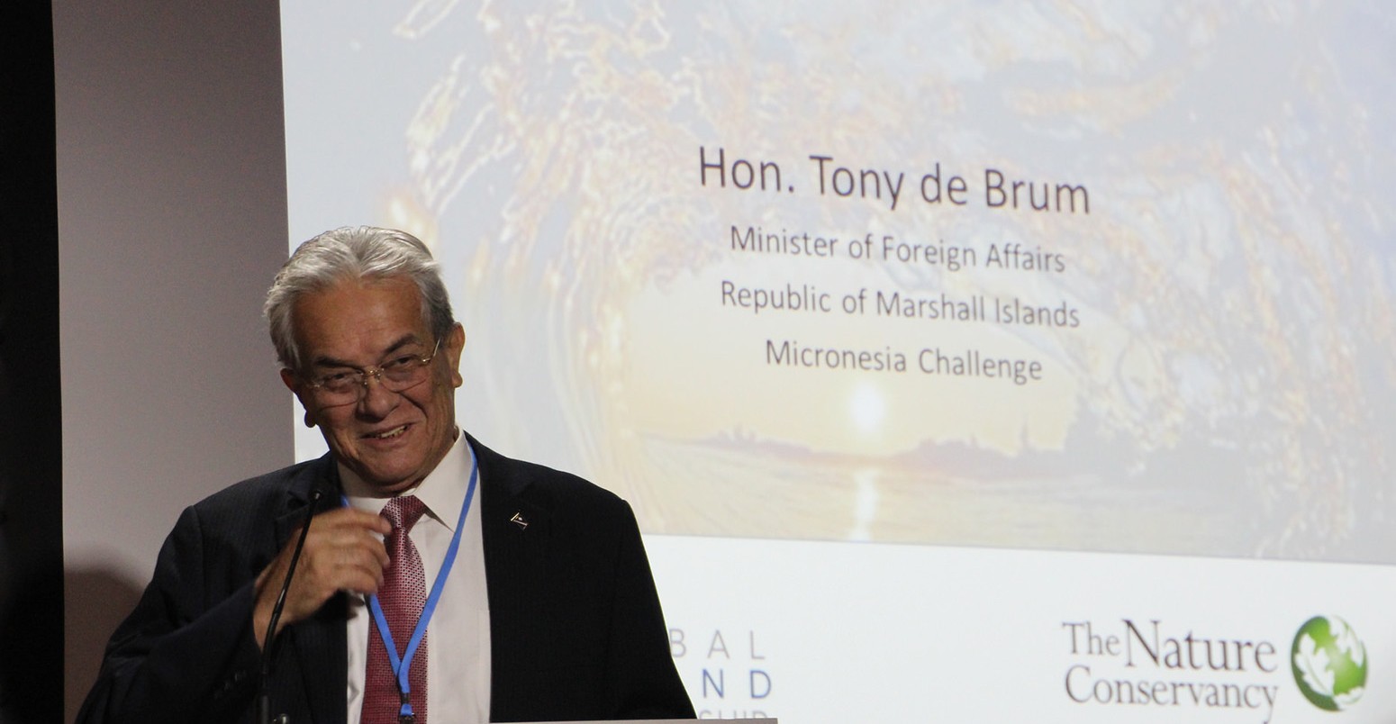Tony De Brum at Regional Ocean Challenges: Pathways to Climate Finance for Small Island Developing States