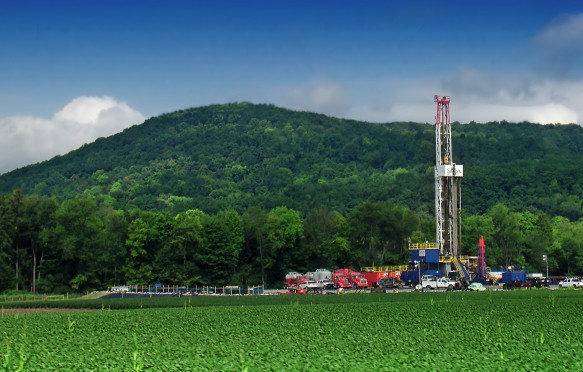Marcellus shale gas-drilling site, Pennsylvania