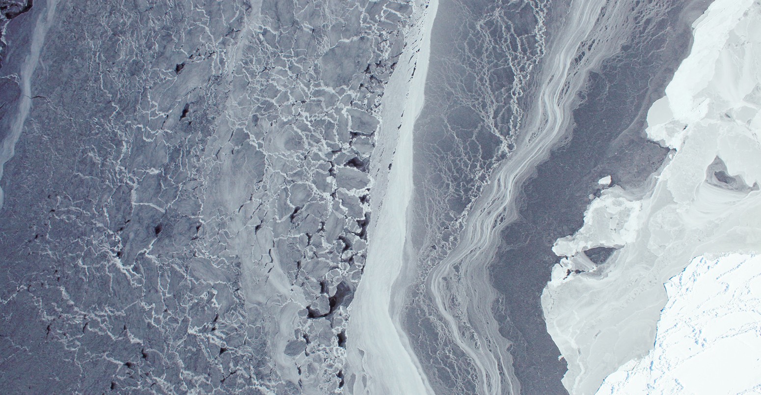 Aerial view of the West Antarctic Ice Sheet