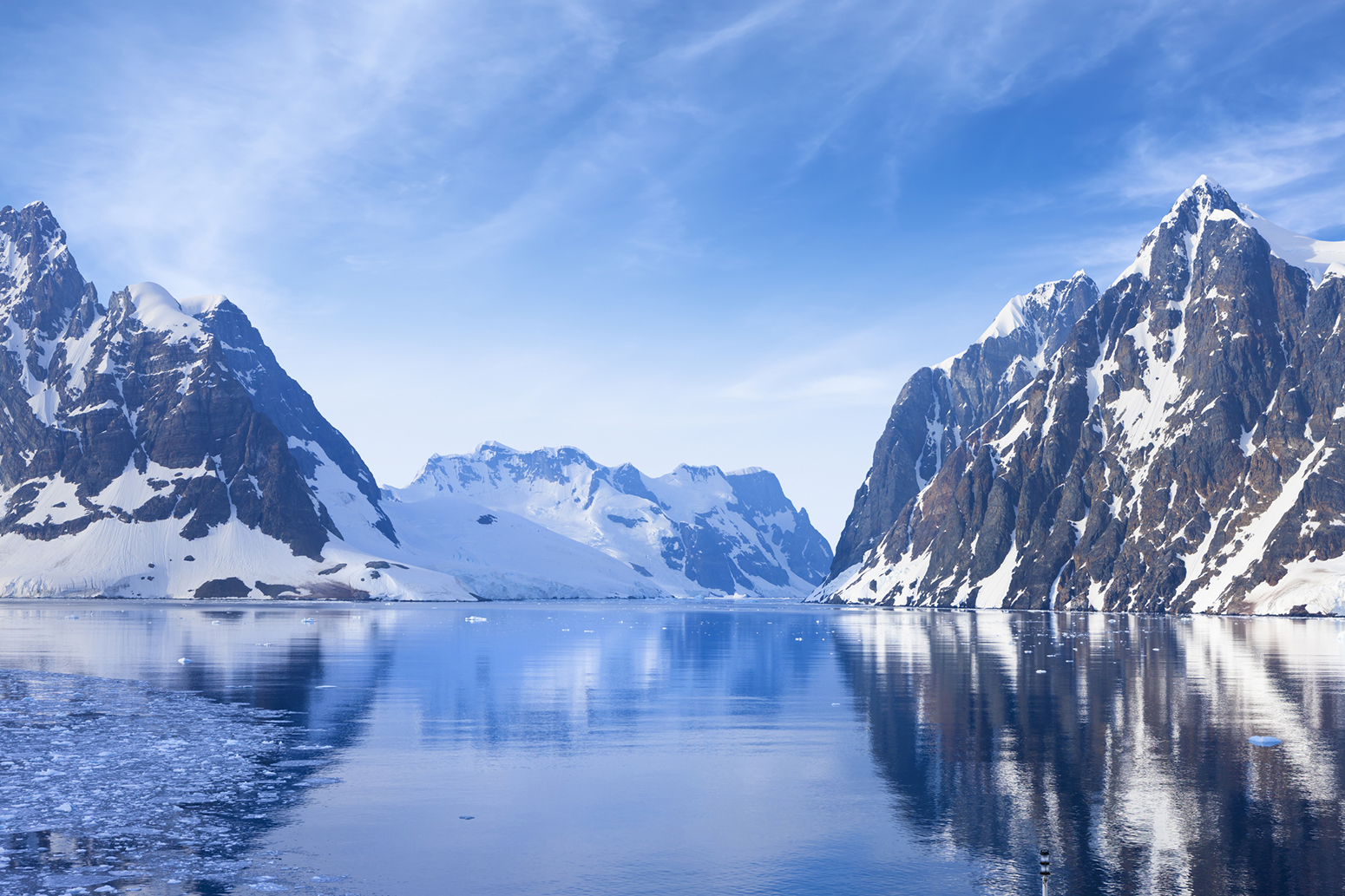 Snowy mountains in Lemaire Channel, Antarctic Peninsula