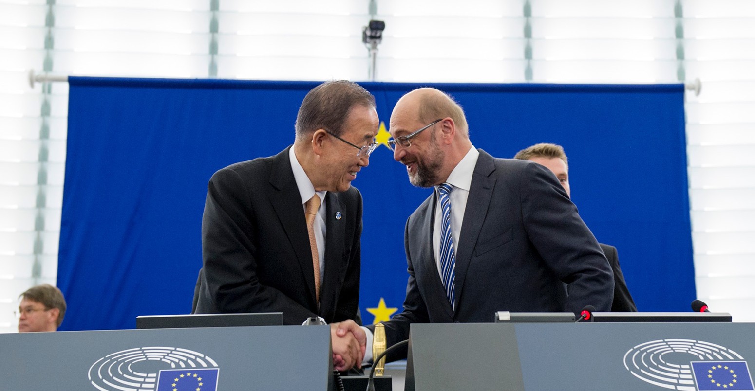 Ban Ki-moon addresses the European Parliament on the Paris Agreement, Oct 4 2016