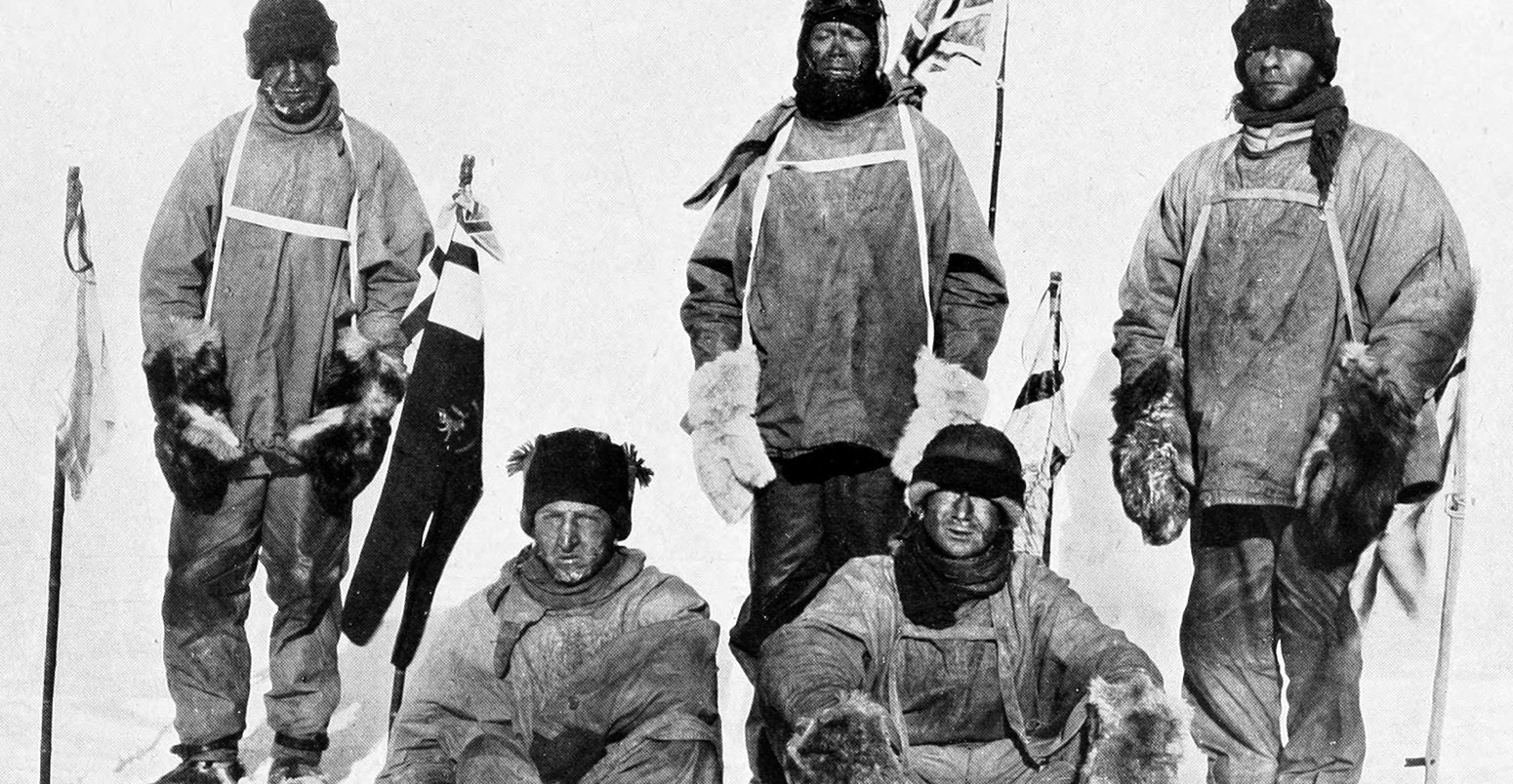 Robert Falcon Scott's ill-fated expedition party at the South Party, 17 January 1912