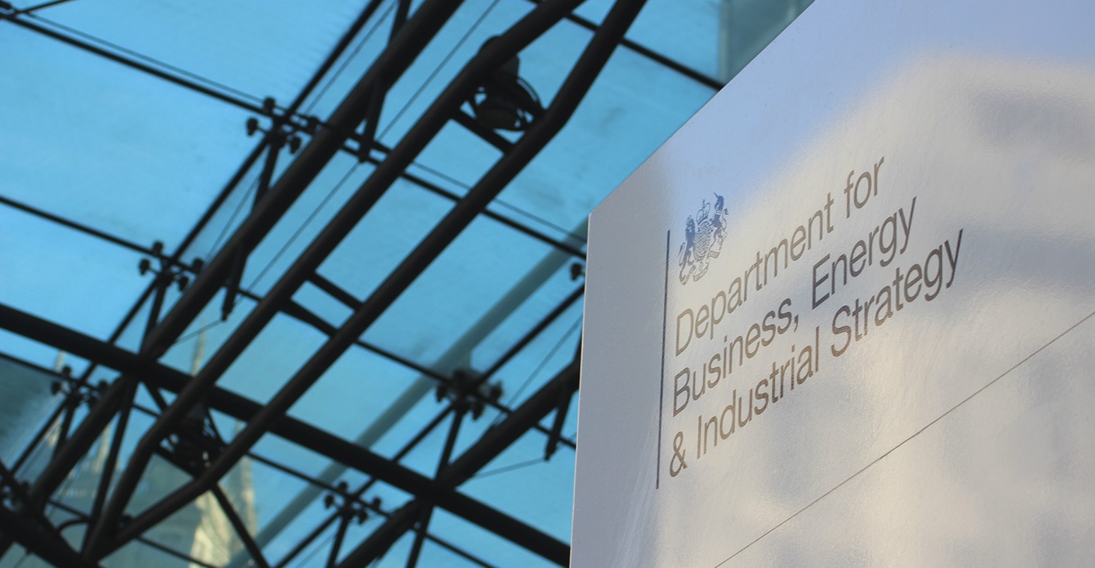 UK Department for Business Energy and Industrial Strategy entrance