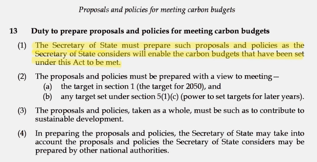 Section 13 of the Climate Change Act 2008.