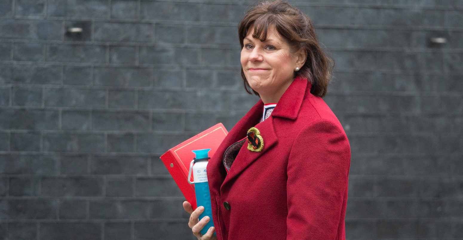 M55JA5 Downing Street, London, UK. 20 February 2018. Claire Perry, Minister of State for Business and Energy, arrives in Downing Street for first weekly cabinet meeting since February recess. Credit: Malcolm Park/Alamy Live News.