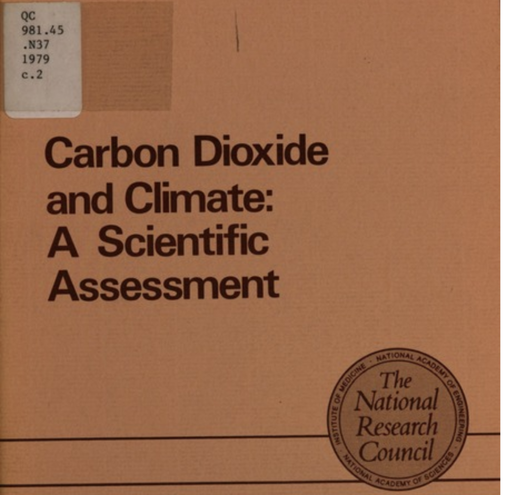 Cover of the 1979 Charney Report from the US National Academy of Sciences.