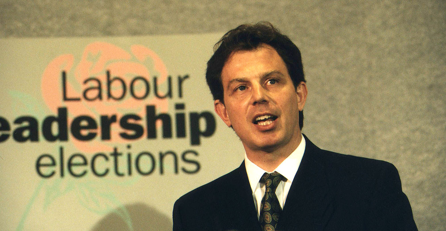 Tony Blair speaking at Labour leadership elections in 1994, Credit: Trinity Mirror / Mirrorpix / Alamy Stock Photo. B449HY