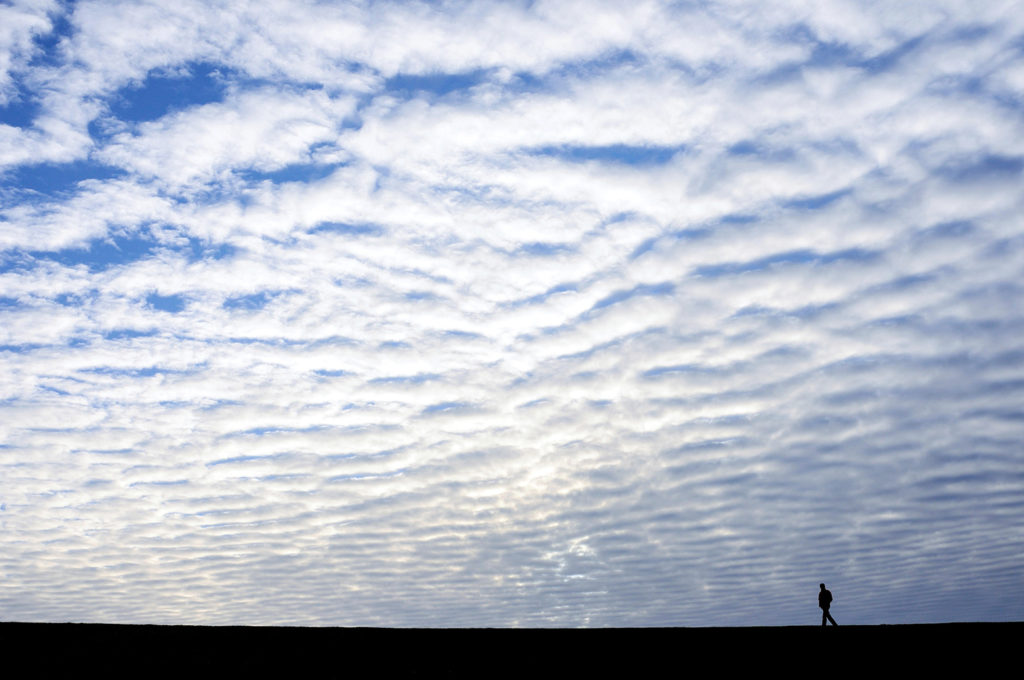 Stratocumulus cloud formation, Lower Saxony, Germany. Credit: imageBROKER / Alamy Stock Photo. H2B4BW