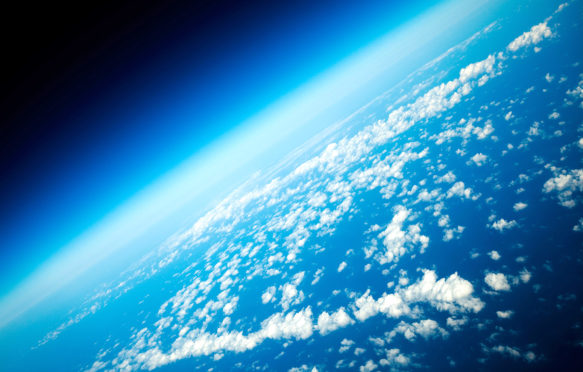 地球从太空。来源:Aflo Co.， Ltd. / Alamy Stock Photo。