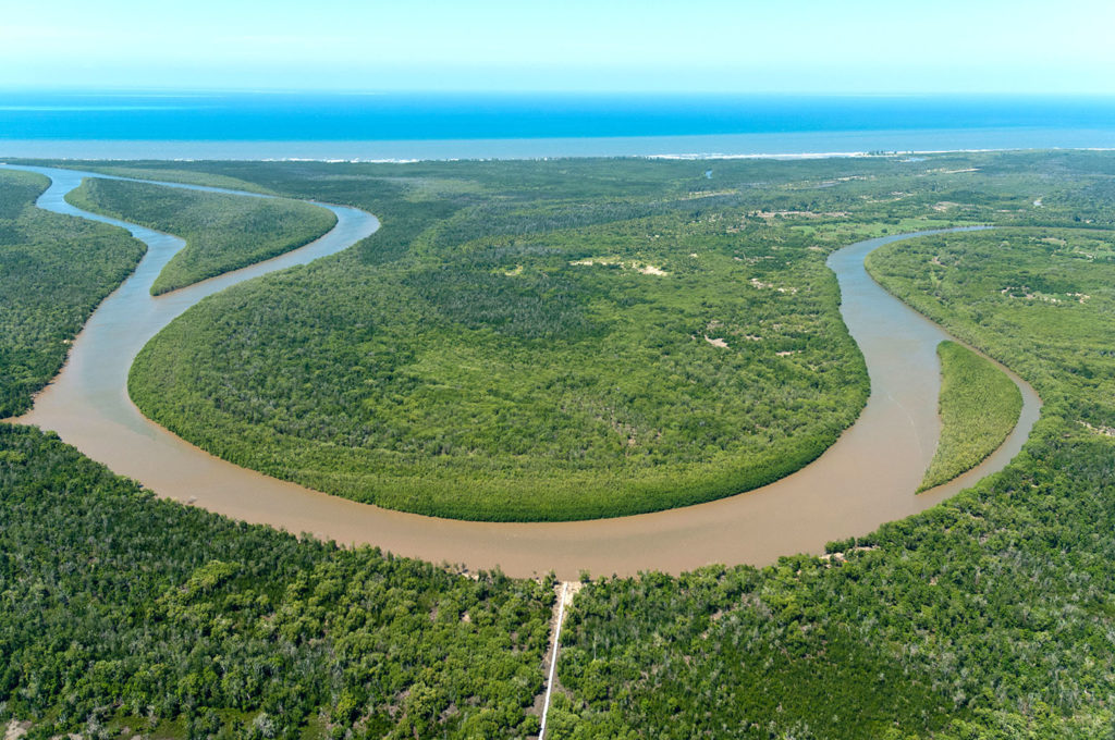 Rufiji River estuary, Lindi Region, Tanzania. Credit: Ulrich Doering / Alamy Stock Photo. CNW7NE