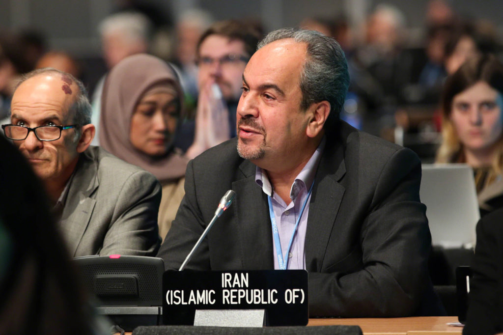 Majid Shafiepour, Iran delegate at COP24, 7 Dec 2018. Credit: Kiara Worth/IISD.