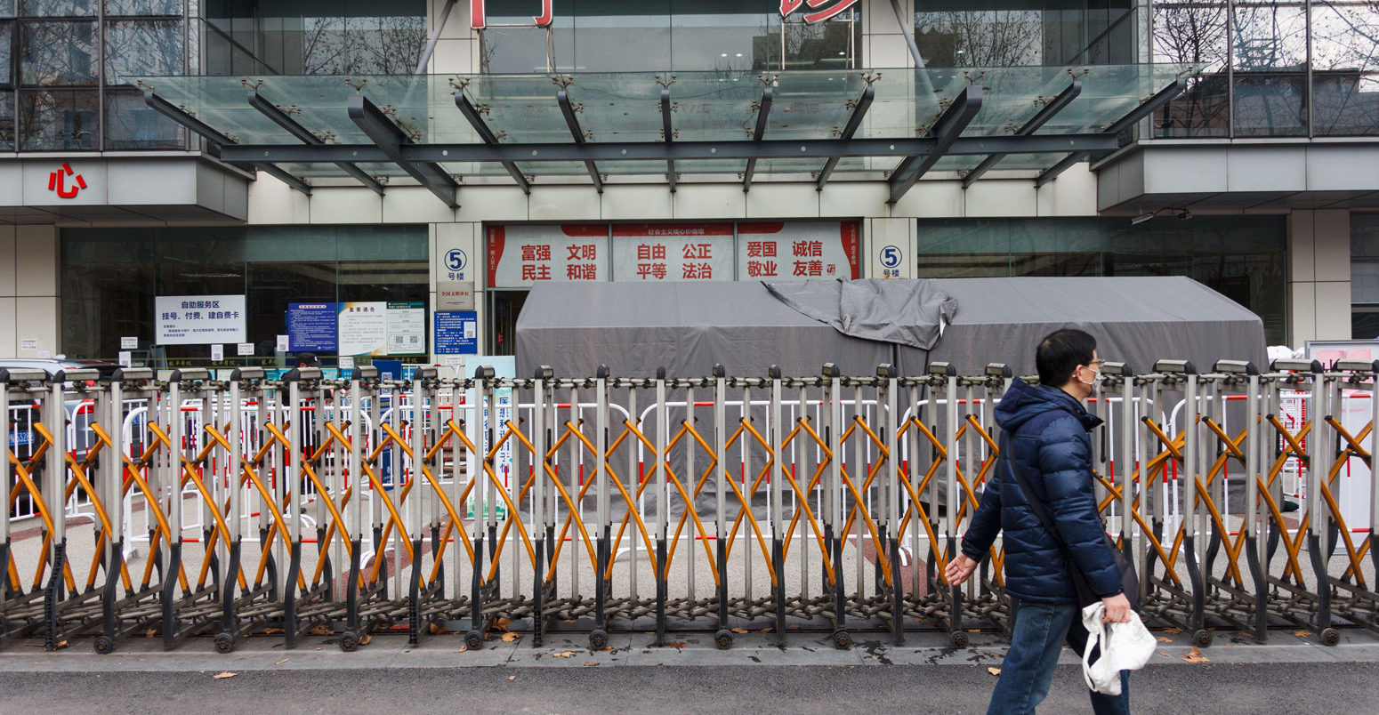 Hospital main gate closed over tighter patient control after Coronavirus outbreak in China.