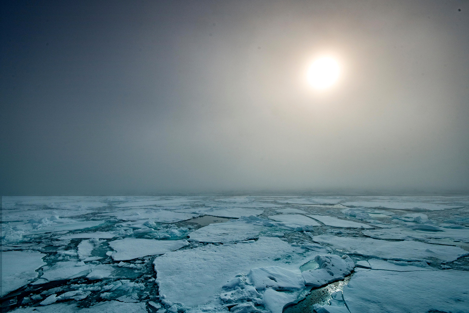 Arctic sea ice breaking apart. Credit: Jenna Chamberlain / Alamy Stock Photo. PE9R7J