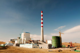 Coal fired power plant being constructed in Inner Mongolia, China. Credit: Nature Picture Library / Alamy Stock Photo