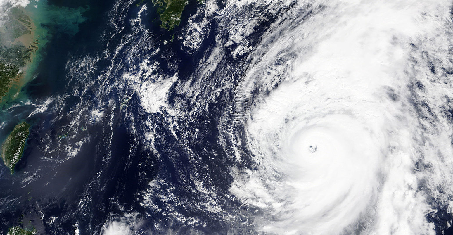 Typhoon Hagibis headed towards Japan, 10 October 2019. Credit: Claudia Weinmann / Alamy Stock Photo. 2A3TDX4