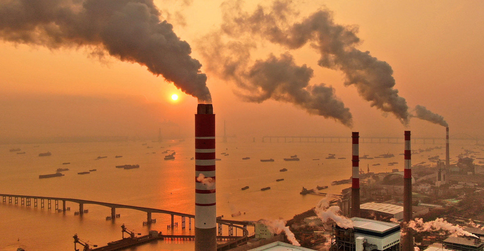 Smoke is discharged from chimneys at a coal-fired power plant in east China's Jiangsu province.