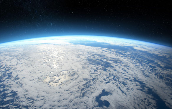 地球从太空的视图