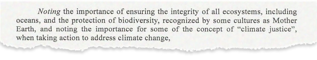 Preamble of the Paris Agreement 2015, p.4