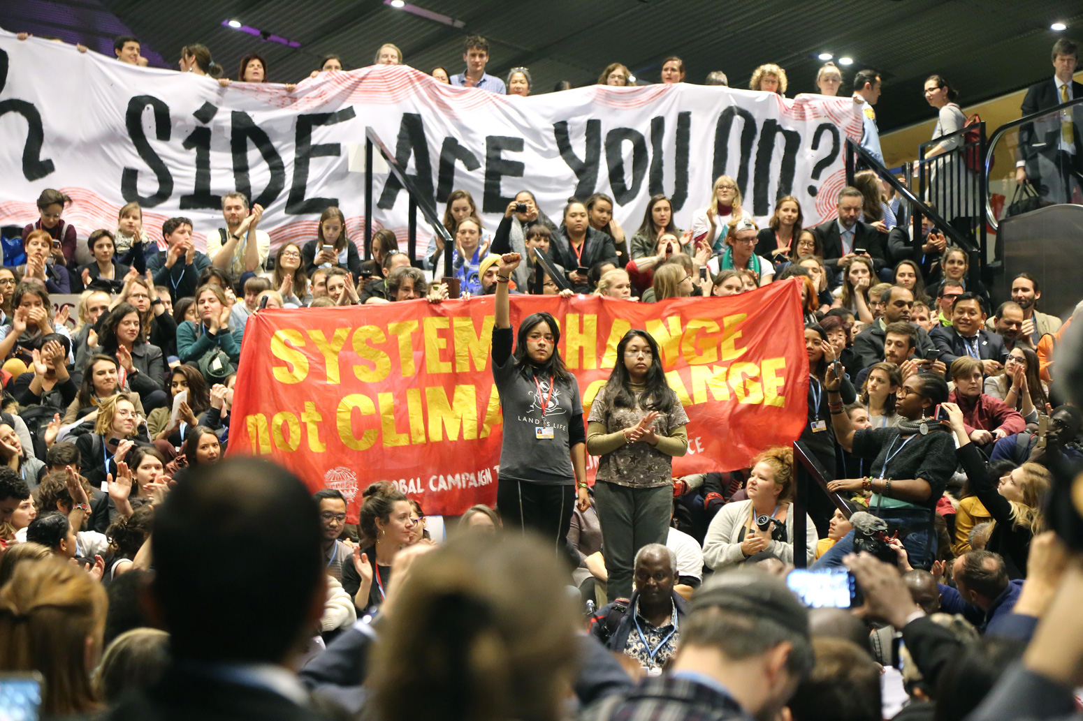 Activists from ecological NGOs carried out a protest on the last day of COP24