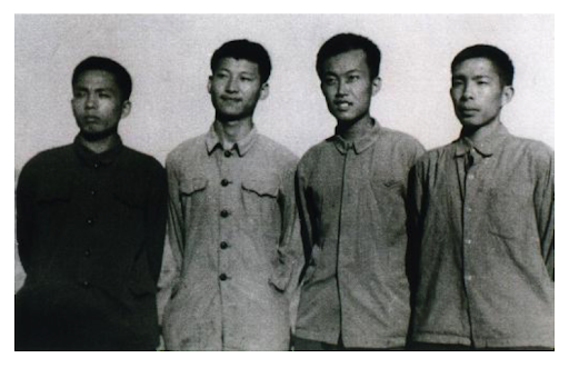 Xi Jinping (second from the left) in 1973, aged 20, posing with his colleagues in Yanchuan county of Northwest China's Shaanxi province during a period known as “up to the mountains and down to the farms”. The period was part of China's decade-long Cultural Revolution and saw millions of “educated youngsters” being sent from their urban homes to the countryside to “learn” from farmers for several years. Xi lived in rural Shaanxi for seven years. Source: Sohu.com