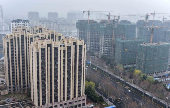 在中国山东省的青木地区看到了房地产开发