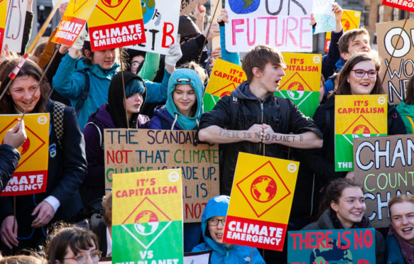 Climate change protest in Glasgow