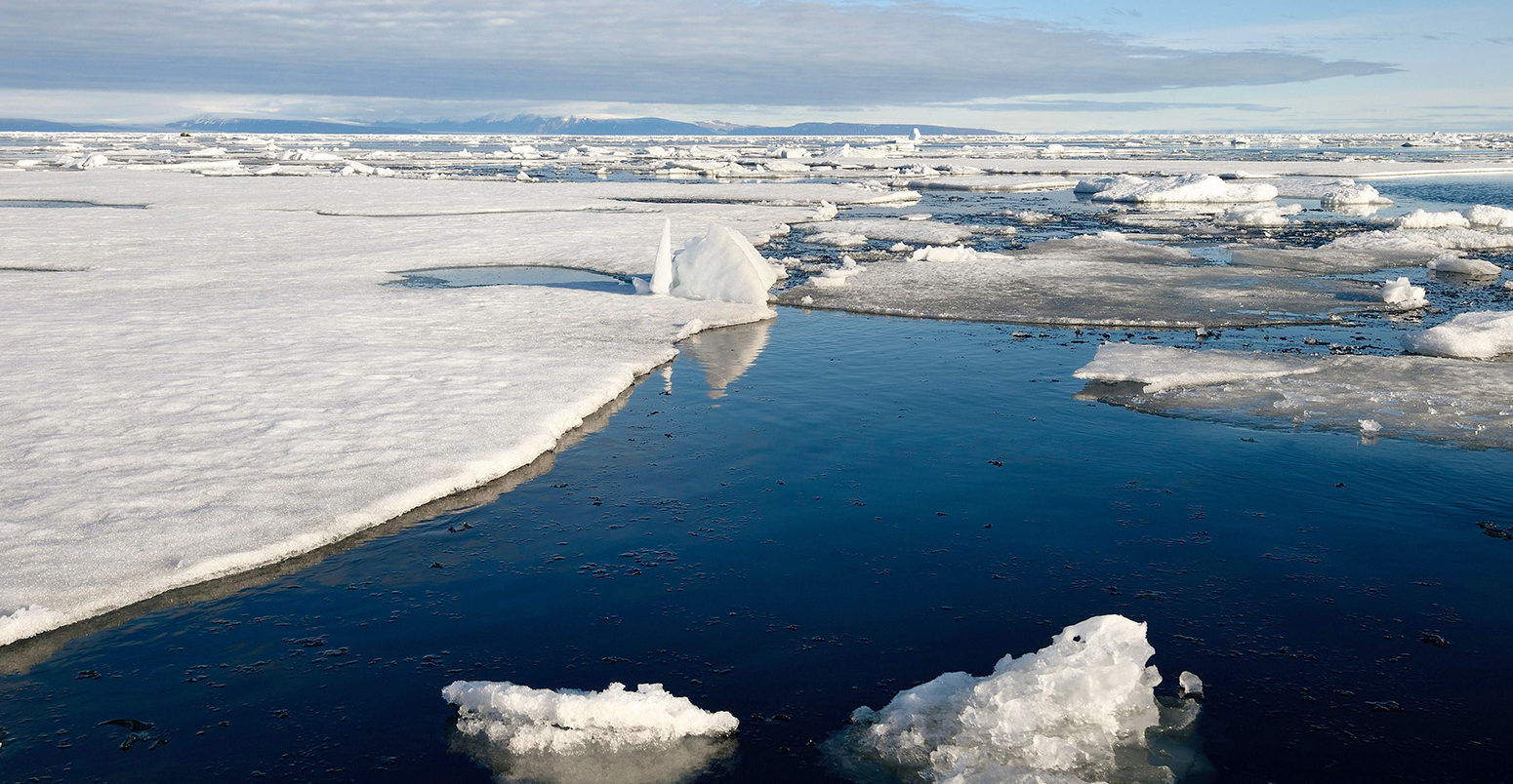 Arctic sea ice melt, Baffin Bay, Greenland. Credit: Hemis / Alamy Stock Photo. T8R85X