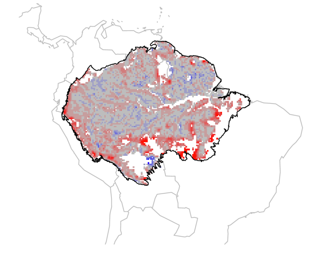 Vegetation optical depth of the Amazon over 1991-2016. Source: Boulton et al (2022)