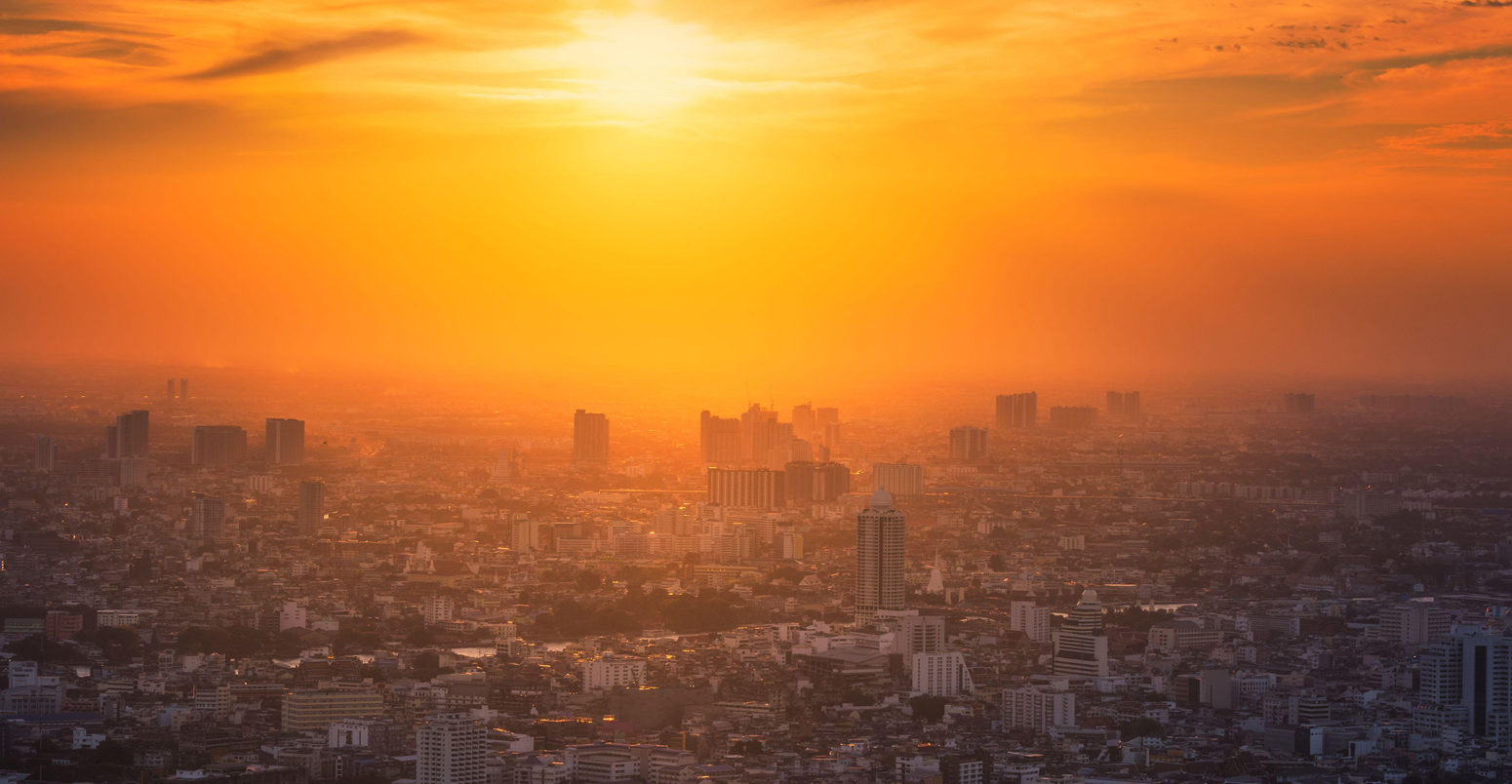 Bangkok at sunset.
