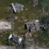 劳拉飓风摧毁的房屋和企业在2020年在美国路易斯安那州飓风三角洲的境内被洪水包围