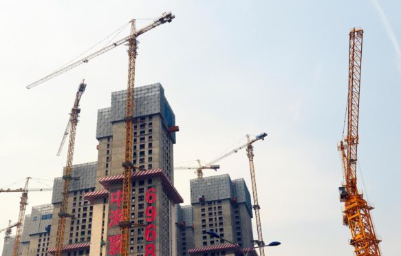 New and under construction apartment blocks in Taiyuan, Shanxi, China. Credit: David Lyons / Alamy Stock Photo.