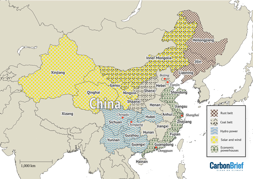 Chinese provinces map