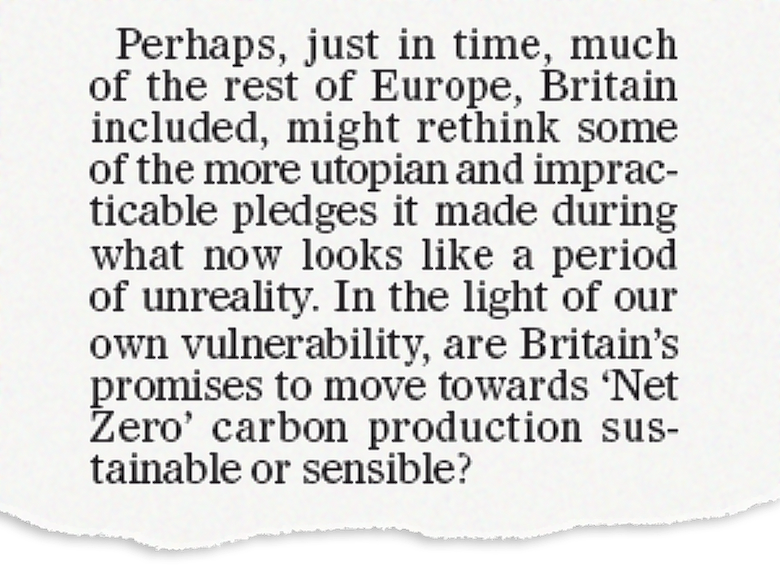 Editorial in Mail on Sunday, 6 March 2022.