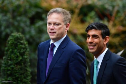 Grant Shapps and Rishi Sunak arrive for a weekly cabinet meeting in Downing Street on 7 January 2020.